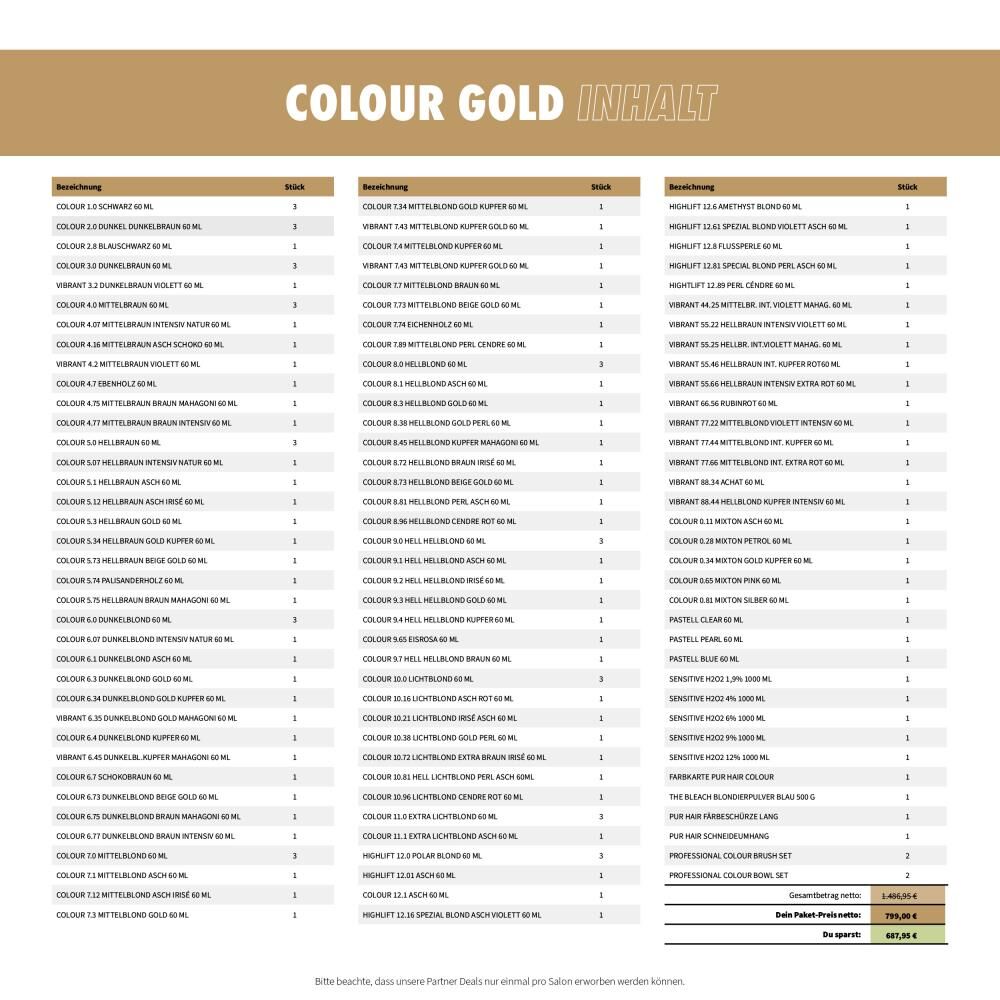 COLOUR GOLD PARTNER DEAL