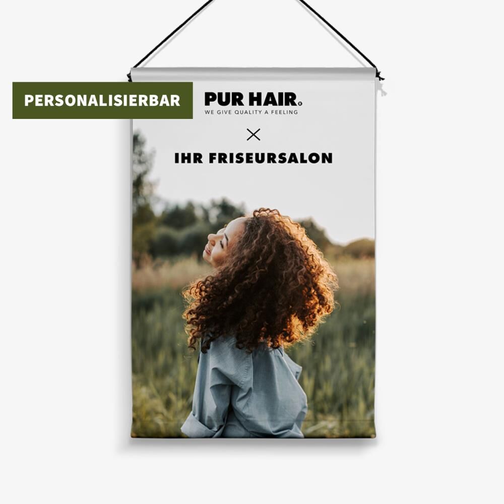 PUR HAIR STOFFBANNER 80x120 PURHAIR X SALON