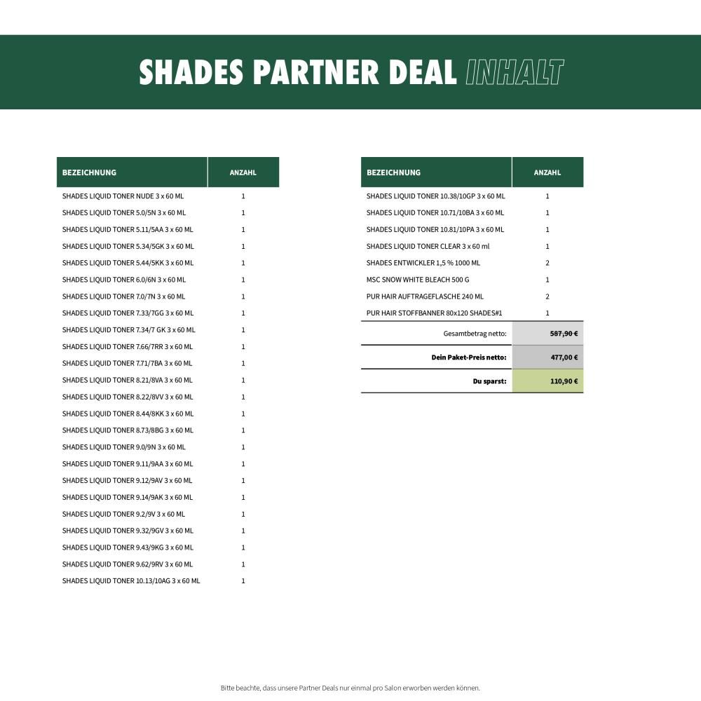 SHADES PARTNER DEAL