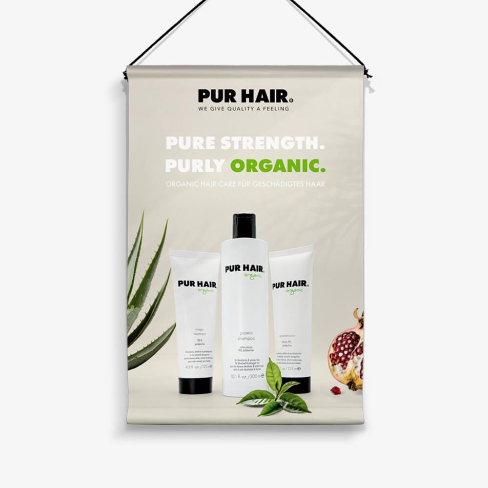 PUR HAIR STOFFBANNER 80x120 ORGANIC PROTEIN